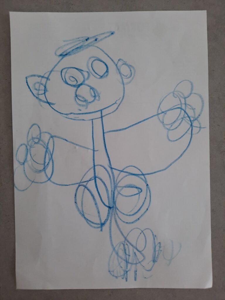 Blu e le mani a ciambella